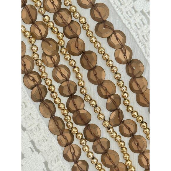 White Beaded Swimsuit Coverup Tunic One Size Beachy Vacation Travel Pool Cruise - Picture 3 of 4